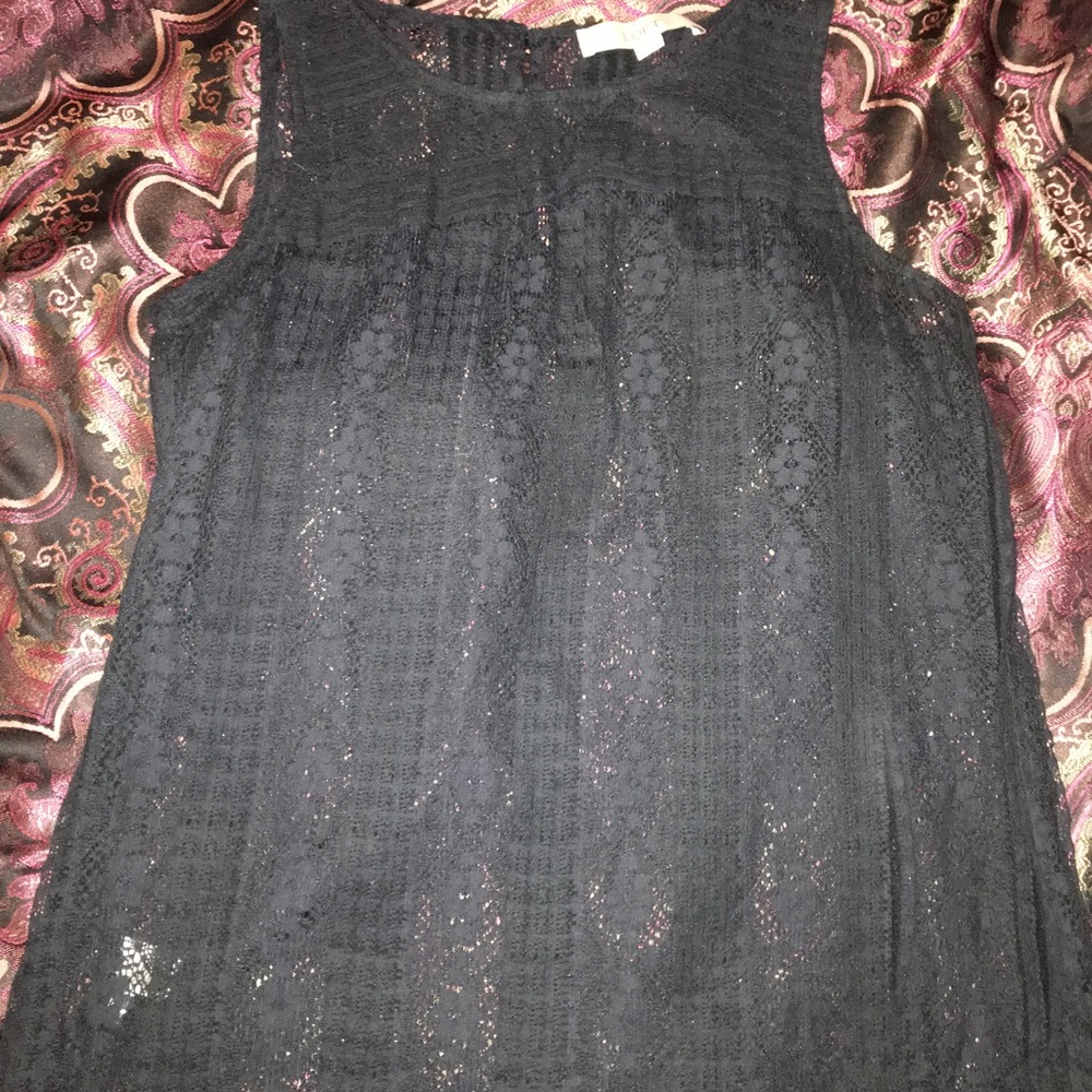 Black all lace shirt size XS